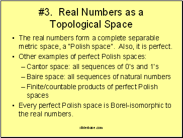 #3. Real Numbers as a Topological Space