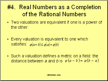 #4. Real Numbers as a Completion of the Rational Numbers