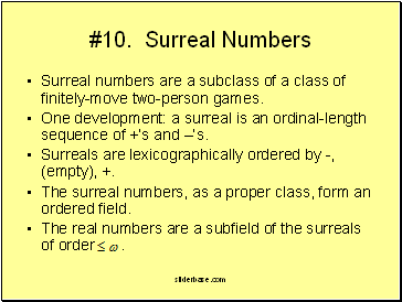 #10. Surreal Numbers