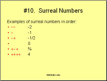 #10. Surreal Numbers