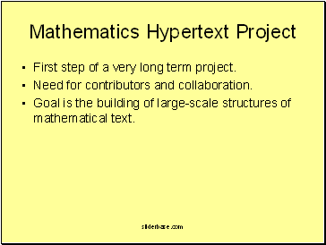 Mathematics Hypertext Project