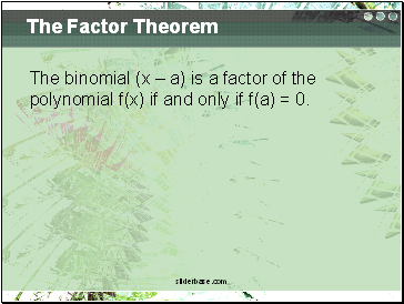 The Factor Theorem