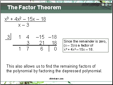 The Factor Theorem