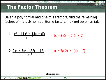 The Factor Theorem