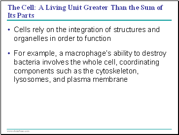 The Cell: A Living Unit Greater Than the Sum of Its Parts