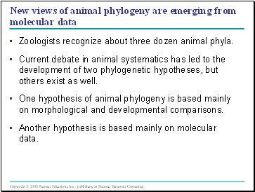 New views of animal phylogeny are emerging from molecular data