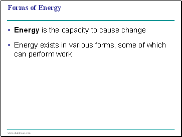 Forms of Energy