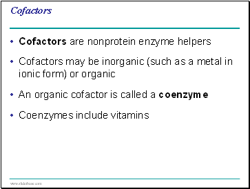 Cofactors