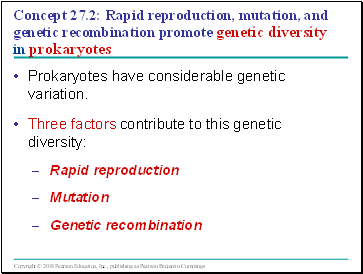 Prokaryotes have considerable genetic variation.