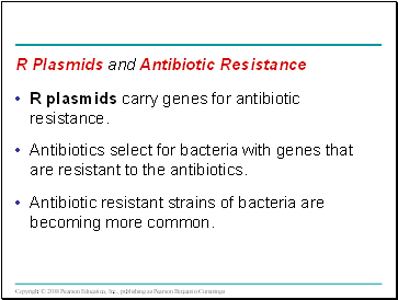 R Plasmids and Antibiotic Resistance