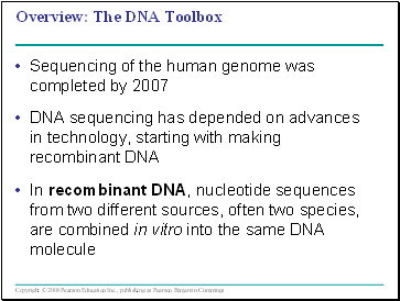 The DNA Toolbox