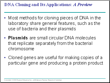 DNA Cloning and Its Applications: A Preview