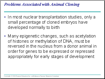 Problems Associated with Animal Cloning