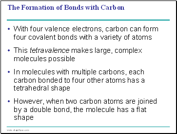 The Formation of Bonds with Carbon