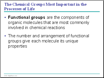 The Chemical Groups Most Important in the Processes of Life
