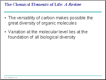 The Chemical Elements of Life: A Review