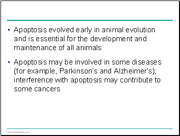 Apoptosis evolved early in animal evolution and is essential for the development and maintenance of all animals
