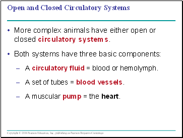 Open and Closed Circulatory Systems