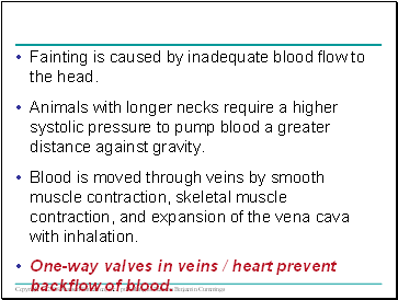 Fainting is caused by inadequate blood flow to the head.