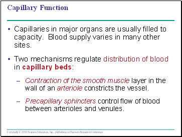 Capillary Function