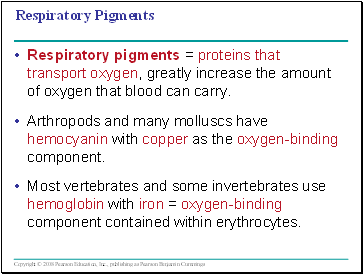 Respiratory Pigments