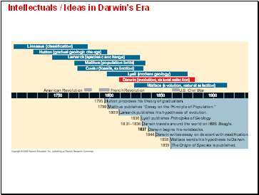 Intellectuals / Ideas in Darwins Era