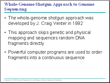 Whole-Genome Shotgun Approach to Genome Sequencing
