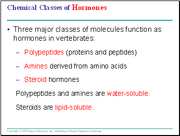 Chemical Classes of Hormones