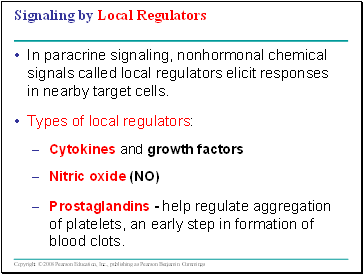 Signaling by Local Regulators