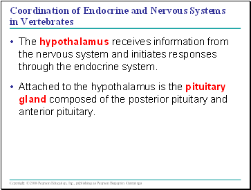 Coordination of Endocrine and Nervous Systems in Vertebrates