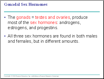 Gonadal Sex Hormones