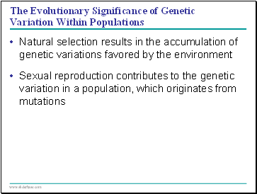 The Evolutionary Significance of Genetic Variation Within Populations