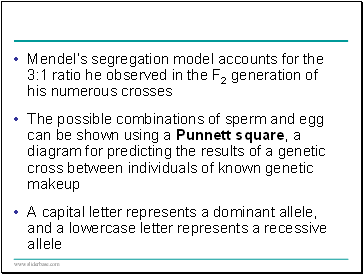 Mendels segregation model accounts for the 3:1 ratio he observed in the F2 generation of his numerous crosses
