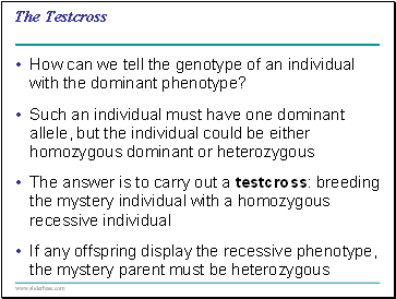 The Testcross