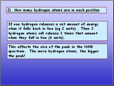2) How many hydrogen atoms are in each position