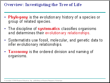 Investigating the Tree of Life