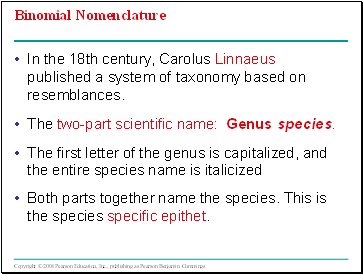 Binomial Nomenclature