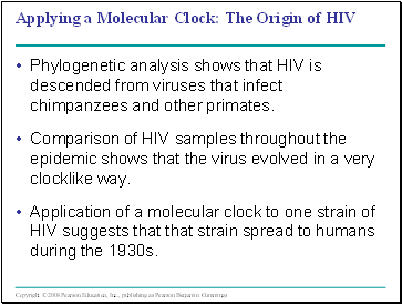 Applying a Molecular Clock: The Origin of HIV