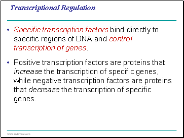 Transcriptional Regulation