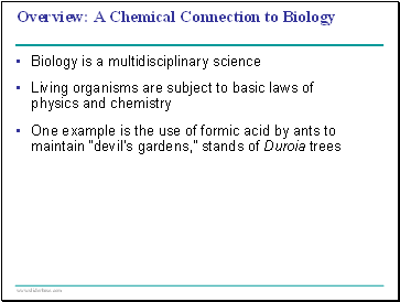 The Chemical Context of Life