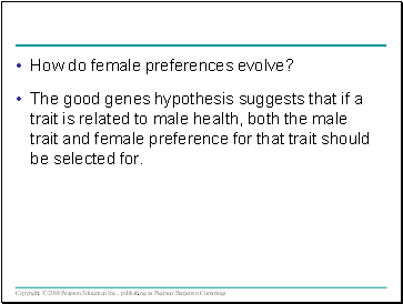 How do female preferences evolve?