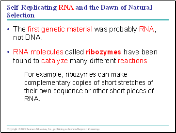 Self-Replicating RNA and the Dawn of Natural Selection