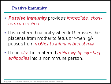 Passive Immunity