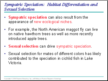 Sympatric Speciation: Habitat Differentiation and Sexual Selection