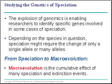 Studying the Genetics of Speciation