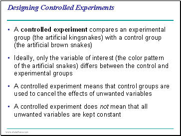 Designing Controlled Experiments