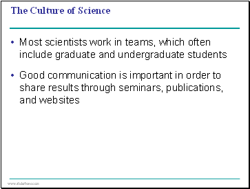 The Culture of Science