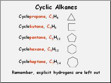 Cyclic Alkanes