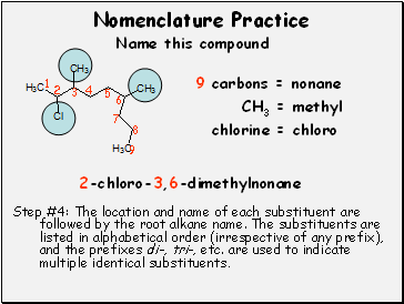 Nomenclature Practice