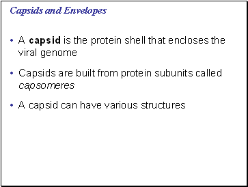 Capsids and Envelopes